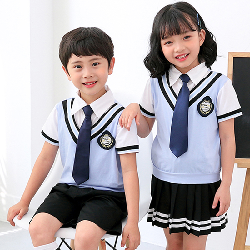 中小学生大合唱服装诗朗诵服校服儿童演出服幼儿园园服班服英伦风