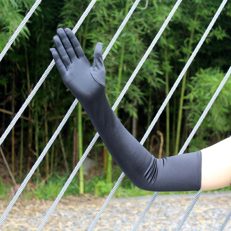 女式晚宴黑手套图片