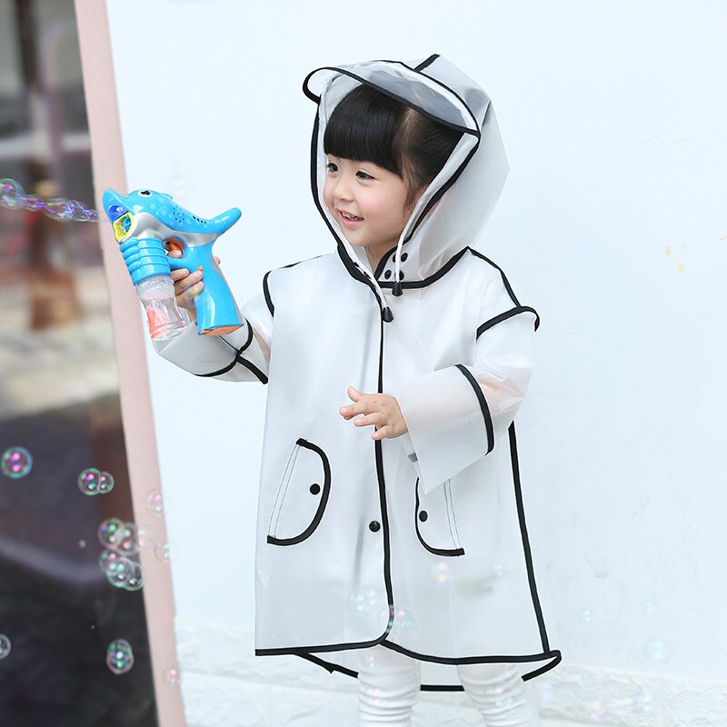 儿童雨衣宝宝男童透明雨衣幼儿园小黄鸭学生女童韩版可爱防水雨衣