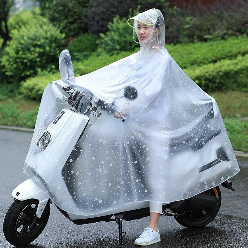小牛镜雨披电动车雨披车带可穿脱单人摩托电瓶雨衣雅迪m1适用