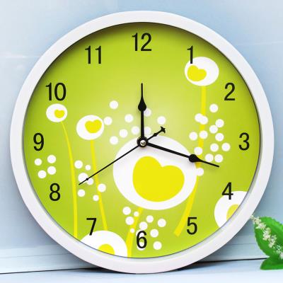 儿童房静音挂钟客厅卧室小学生静音钟表卡通圆形创意时钟石英钟表