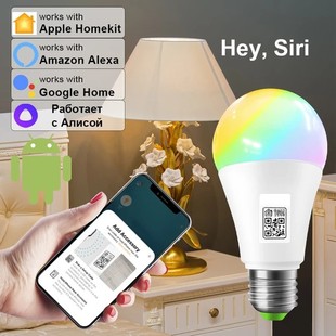苹果家庭led智能灯泡wifi 语音控制七彩台灯变光球泡e27螺口暖光