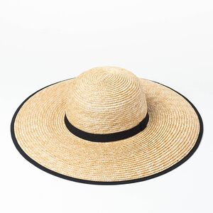 时尚度假草帽女春夏圆顶包边大檐麦秆草帽户外防晒遮阳沙滩海边帽