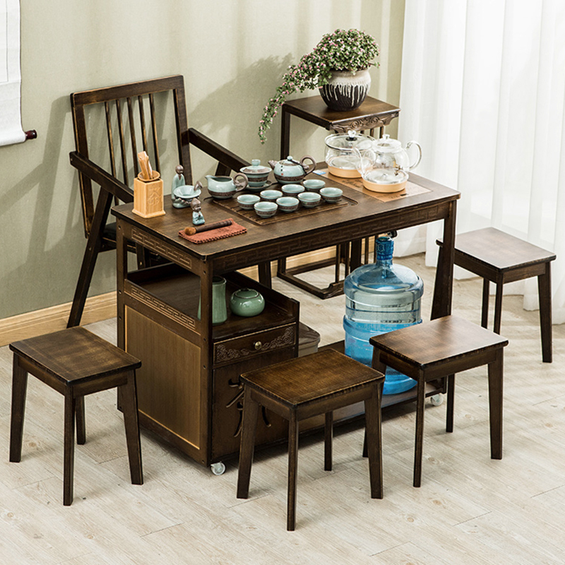 移动茶桌椅组合家用小型茶几茶台实木阳台功夫茶具套装一体茶水柜
