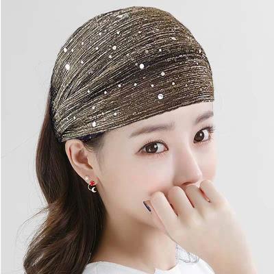 遮白发头饰白发z遮盖神器压发圈女气质时尚宽边亮片发带洗脸发卡