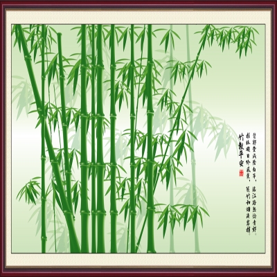 竹林风景画图片