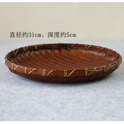 纯手工编织竹篮水果篮竹筐图片