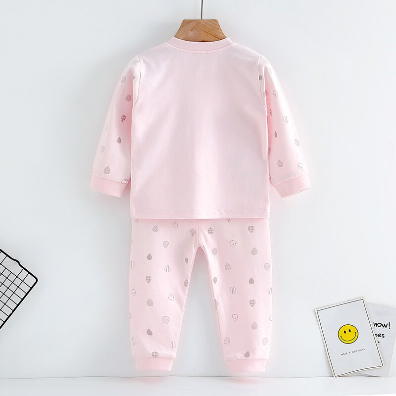 婴儿内衣纯棉薄款春秋012岁3儿童分体睡衣男女宝宝秋衣秋裤套