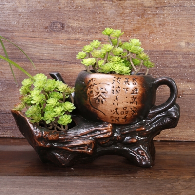 【茶壶花盆陶瓷创意图片】茶壶花盆陶瓷创意图片大全_好便宜网