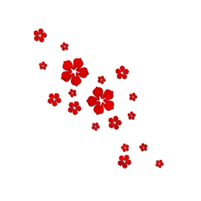 花瓣墙贴画图片