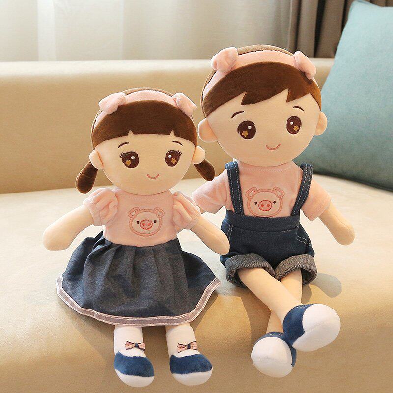 毛绒玩具布娃娃男孩女孩可爱公仔婴儿床上睡觉洋娃娃仿真生日礼物