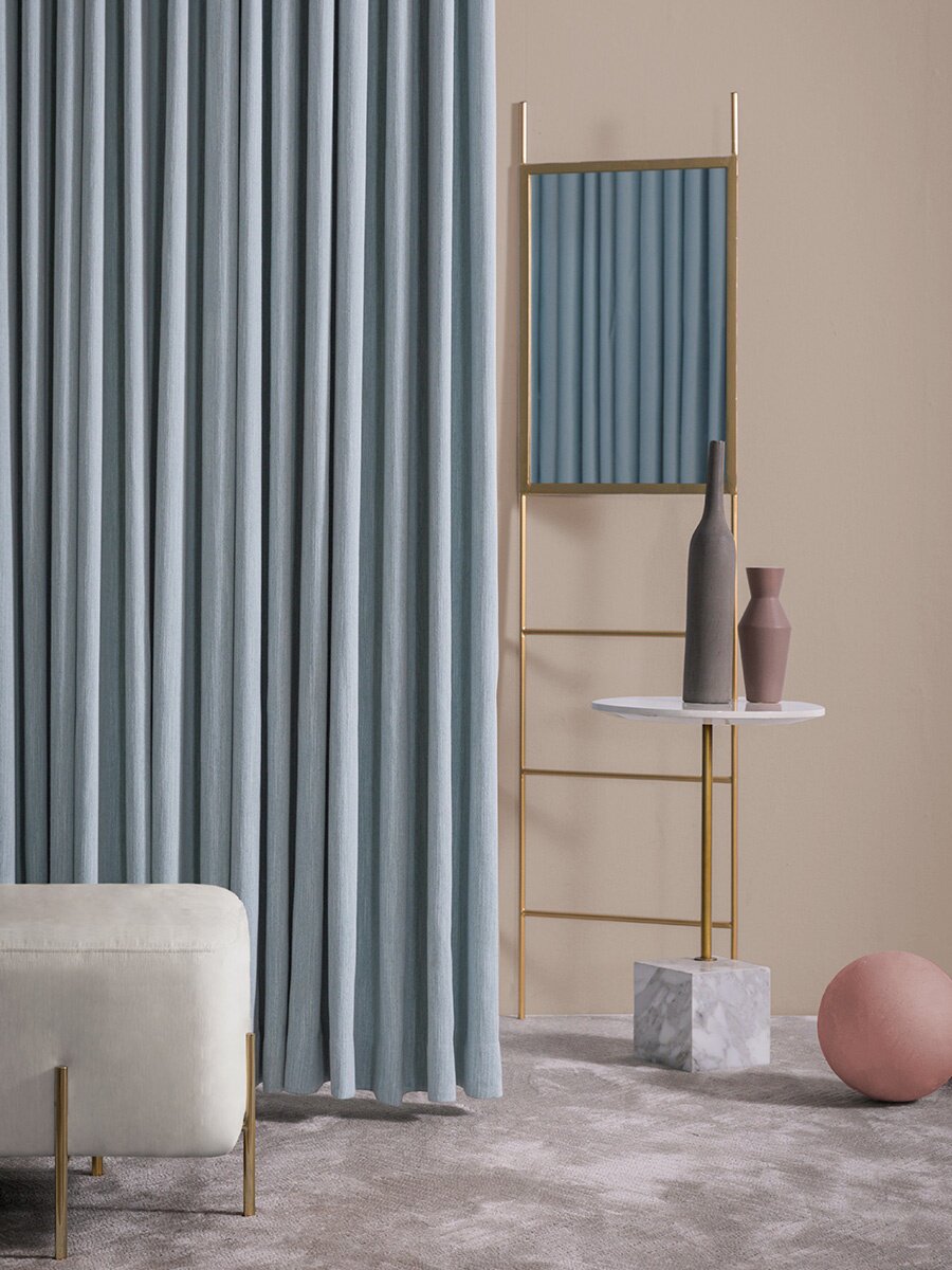 加厚纯色遮光窗帘布料定制简约现代北欧卧室客厅落地遮阳隔热雅岚