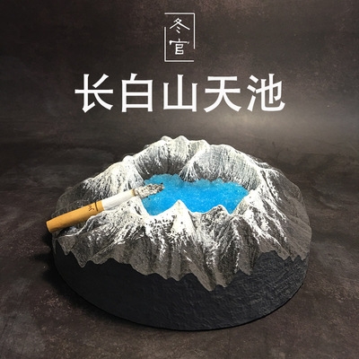 冬官手作水泥石膏雪山高山摆件模型