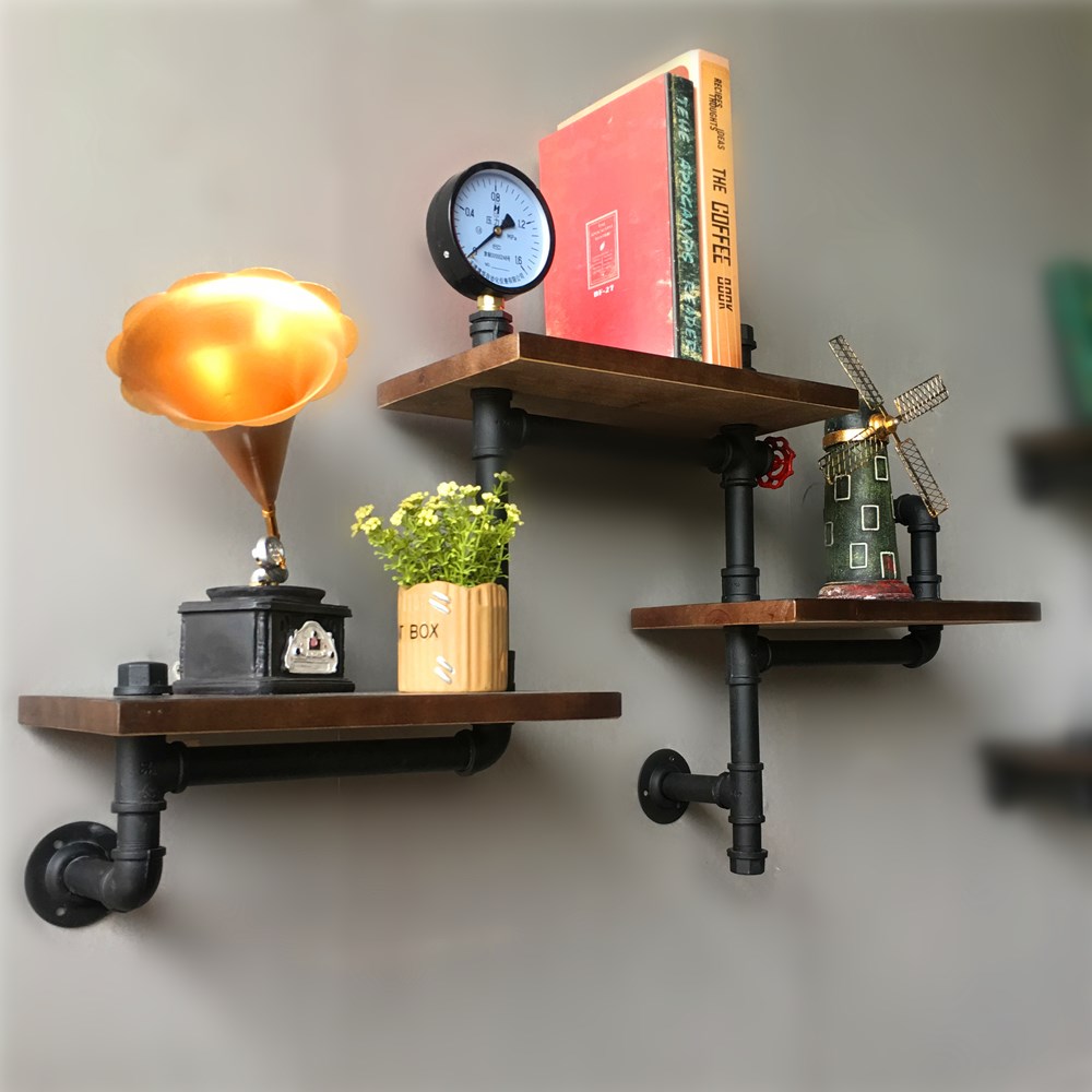 客厅墙壁装饰置物架转角图片