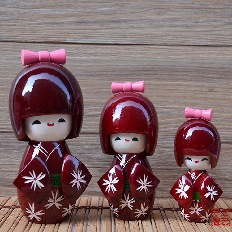 日本套娃和服娃娃木娃木偶日本人偶摆件日本料理店装饰品工艺礼品