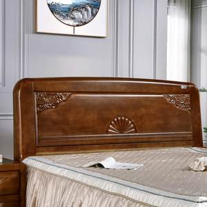 实木雕花床头图片