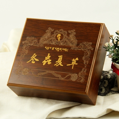 那曲虫草包装盒高档木盒冬虫夏草通用礼品盒子50克100g批发木质盒
