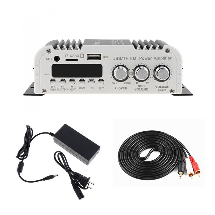 hy-118车载家用迷你小型功放机2.1声道内置蓝牙插卡重低音功放