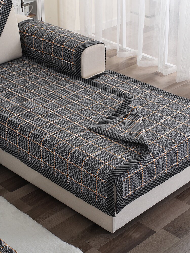 梵森棉麻沙发垫四季通用布艺沙发巾现代简约加厚老粗布坐垫沙发巾