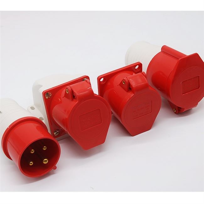 16/32a防爆快速航空插头防水380v五线工业插座公母三相对接.