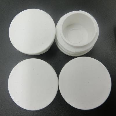 白色内塞塑料不锈钢塞方管圆形螺纹盖帽堵封头脚垫桌凳垫脚橡胶套