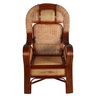 单人真藤椅大藤椅太师椅护腰办公藤椅老板椅老人休闲高靠背腾椅