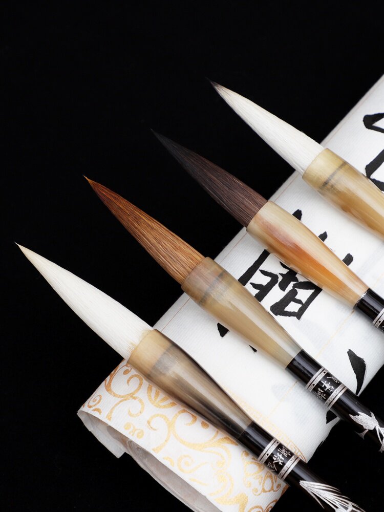 正品善琏湖笔狼毫毛笔套装高档专业级书法家练字专用行楷兼毫狼嚎