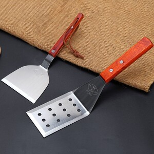 厨房不锈钢铲子平铲煎铲小号家用煎饼铲子扁铲牛排铲迷你漏铲厨.