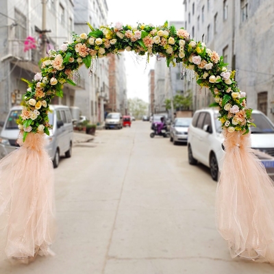 i新款森系拱门婚庆花门绢花装饰花排铁艺花架结婚花m