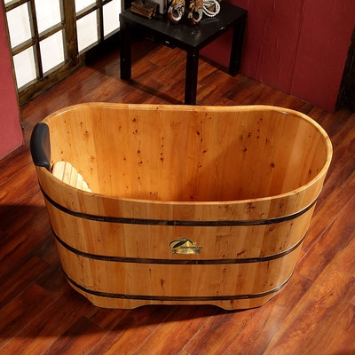 小浴室泡澡木桶沐浴桶成人实木洗澡桶大人家用木质浴缸迷你