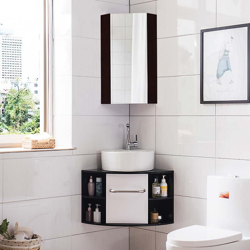 热销三角洗手盆柜组合