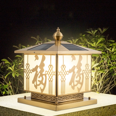 大门围墙柱头灯图片