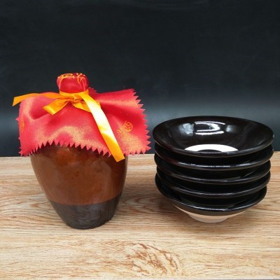 仿古代小黑碗梁山好汉喝酒碗土陶老式影视水浒摔酒碗商用火锅蘸料