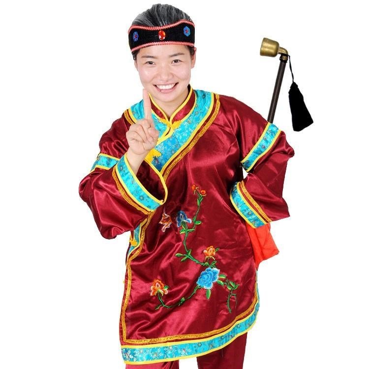 老太太演出服装奶奶老太婆百姓古代幼儿话剧儿童秧歌服村姑小品