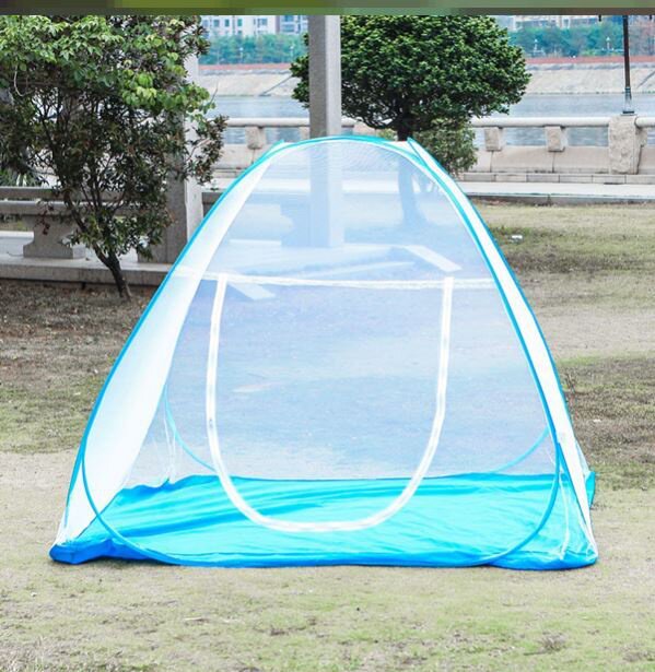 户外防蚊帐幔户外蚊帐打地铺蒙古包折叠学生宿舍家用免安装蚊帐旅