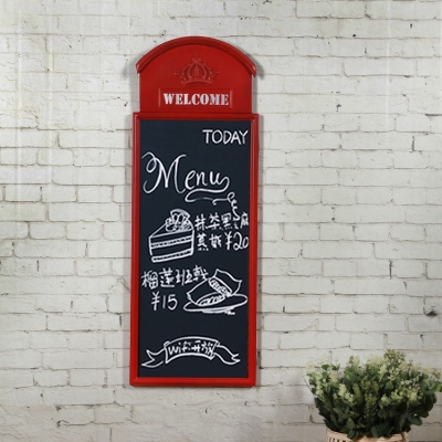 新品复古做旧铁艺立式小黑板挂式广告牌咖啡馆餐厅创意墙壁挂饰宣