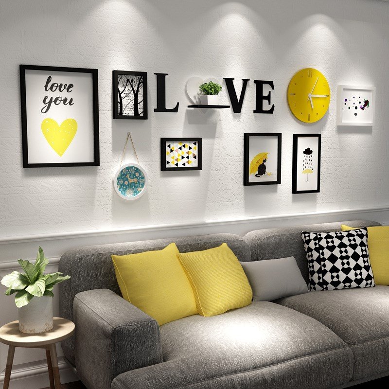 实木相框挂墙创意像框架组合连体挂客厅照片墙装饰简约相片框画框