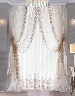 别墅窗帘纱帘窗纱欧式图片