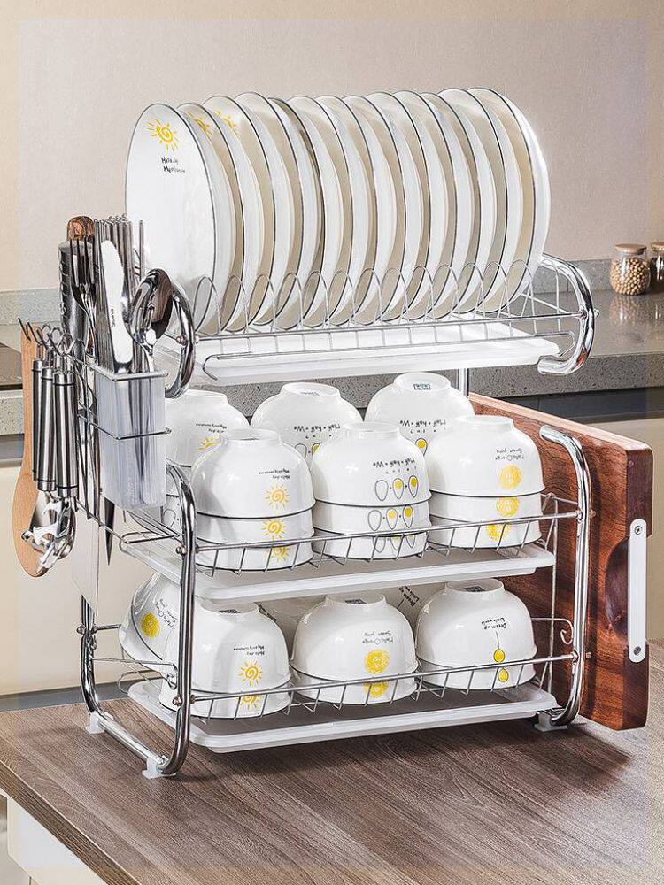 唯善厨房置物架用具用品碗筷碗架碗柜碗碟沥水餐具收纳盒一家.
