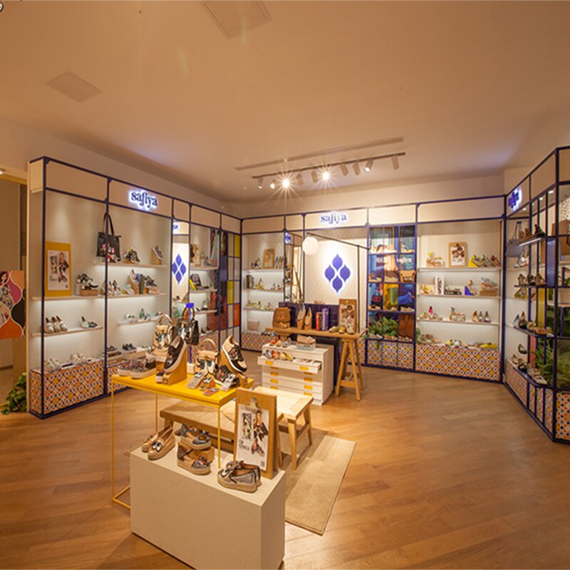 鞋店展示架商场店铺高端货架鞋柜创意鞋子包包展厅展柜定制优惠券