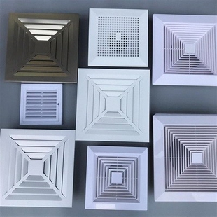 出风口天花吊顶pvc塑料百叶通风口方形散器百叶窗中央空调.