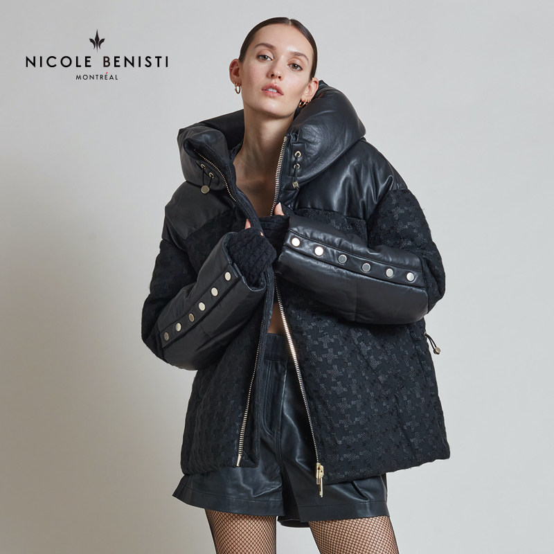 nicole benisti加拿大羽绒服女冬季短款羽绒上衣75410290