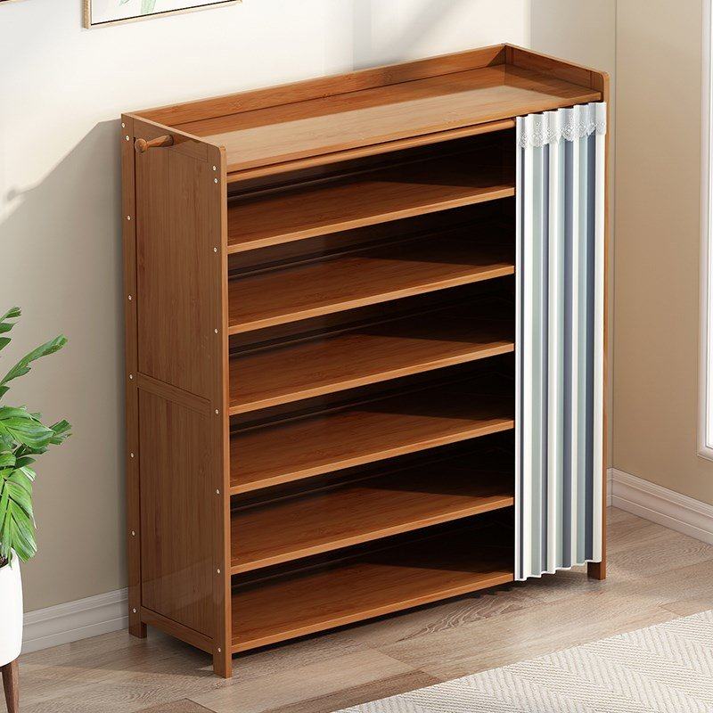 门口鞋架2021年新款放楼梯上的实木门外楼道防尘小窄阳台用防晒