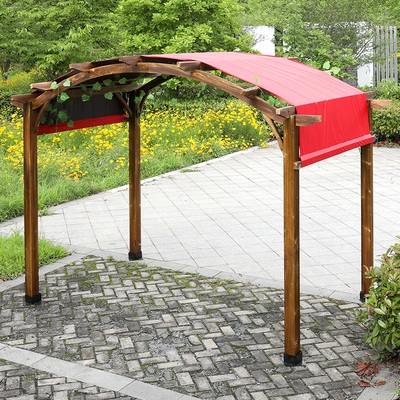 户外防腐木别墅花园葡萄架遮阳棚