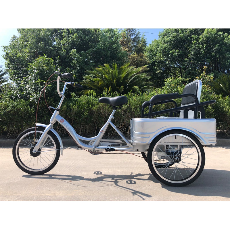 人力三轮车成人脚踏康复保健老年三轮车可手推老人代步三轮脚蹬车