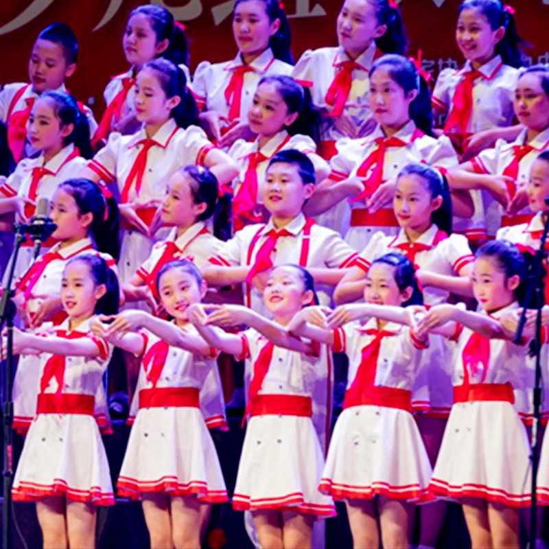 2022年02月10日儿童合唱服少先队红领巾红歌国庆演出服中小学生大合唱