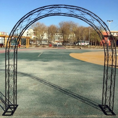 欧式铁艺拱门架子草坪婚礼鲜花爬藤花架韩式花门新款婚庆道具布置