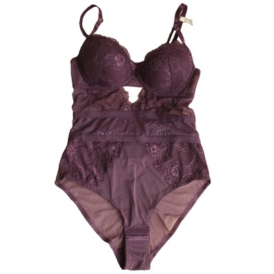 小芬欧美蕾丝塑身连体衣性感透明网纱连体衣内衣女吊带打底文胸式