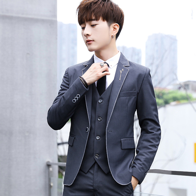 西服六件套装青少年12大童13初中学生14男孩16西装17岁主持人礼服