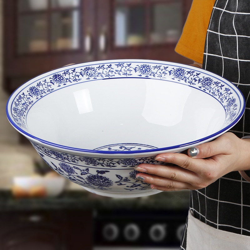 陶瓷青花大号汤碗面碗饭碗超大特大酸菜鱼碗日式大碗单个12寸汤盆